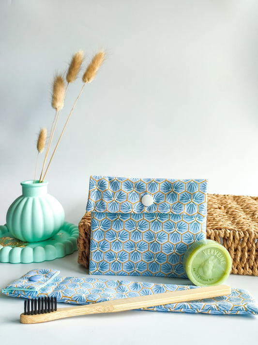 Duo pochette savon +pochette brosse à dents