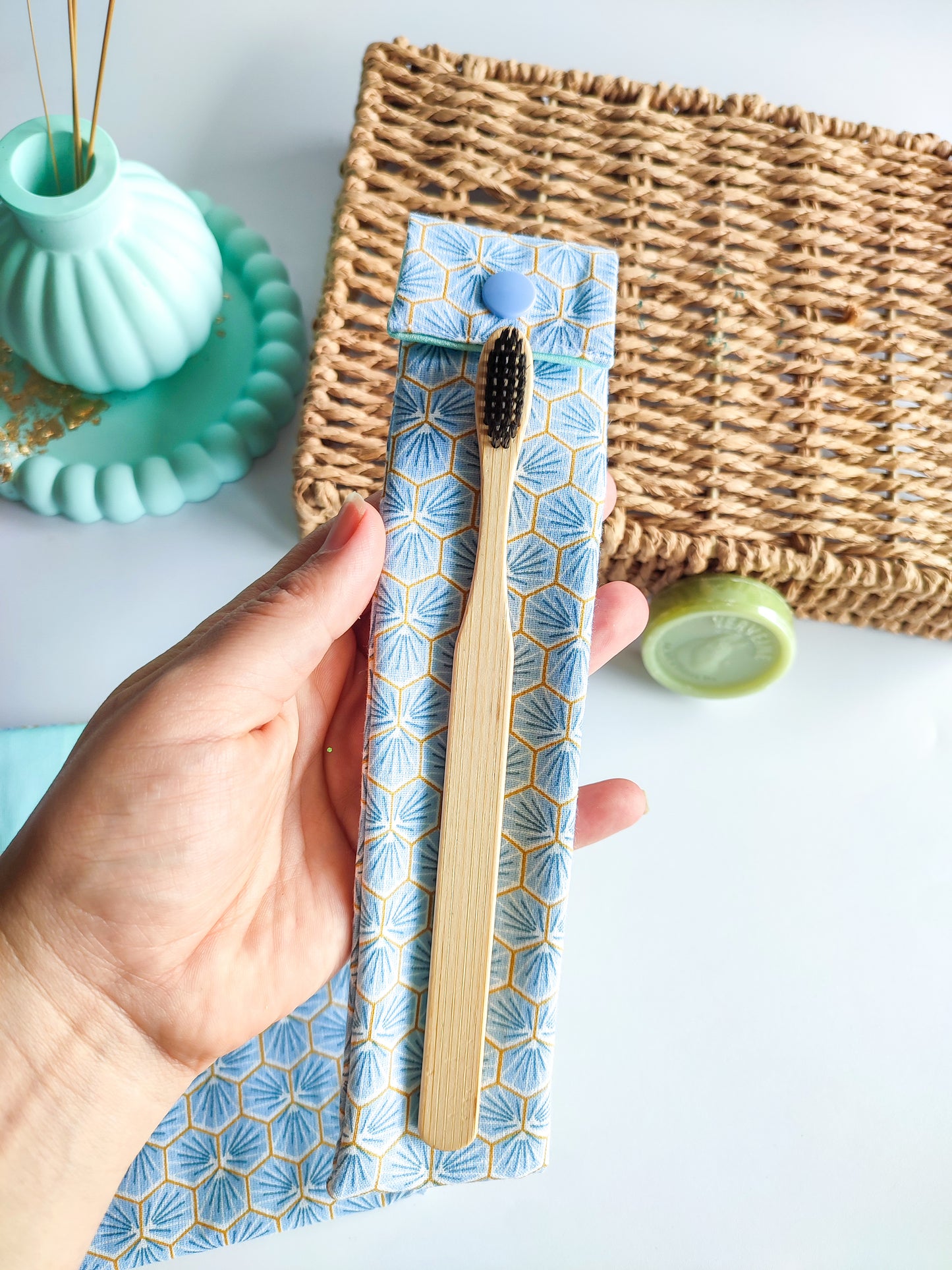 Duo pochette savon +pochette brosse à dents