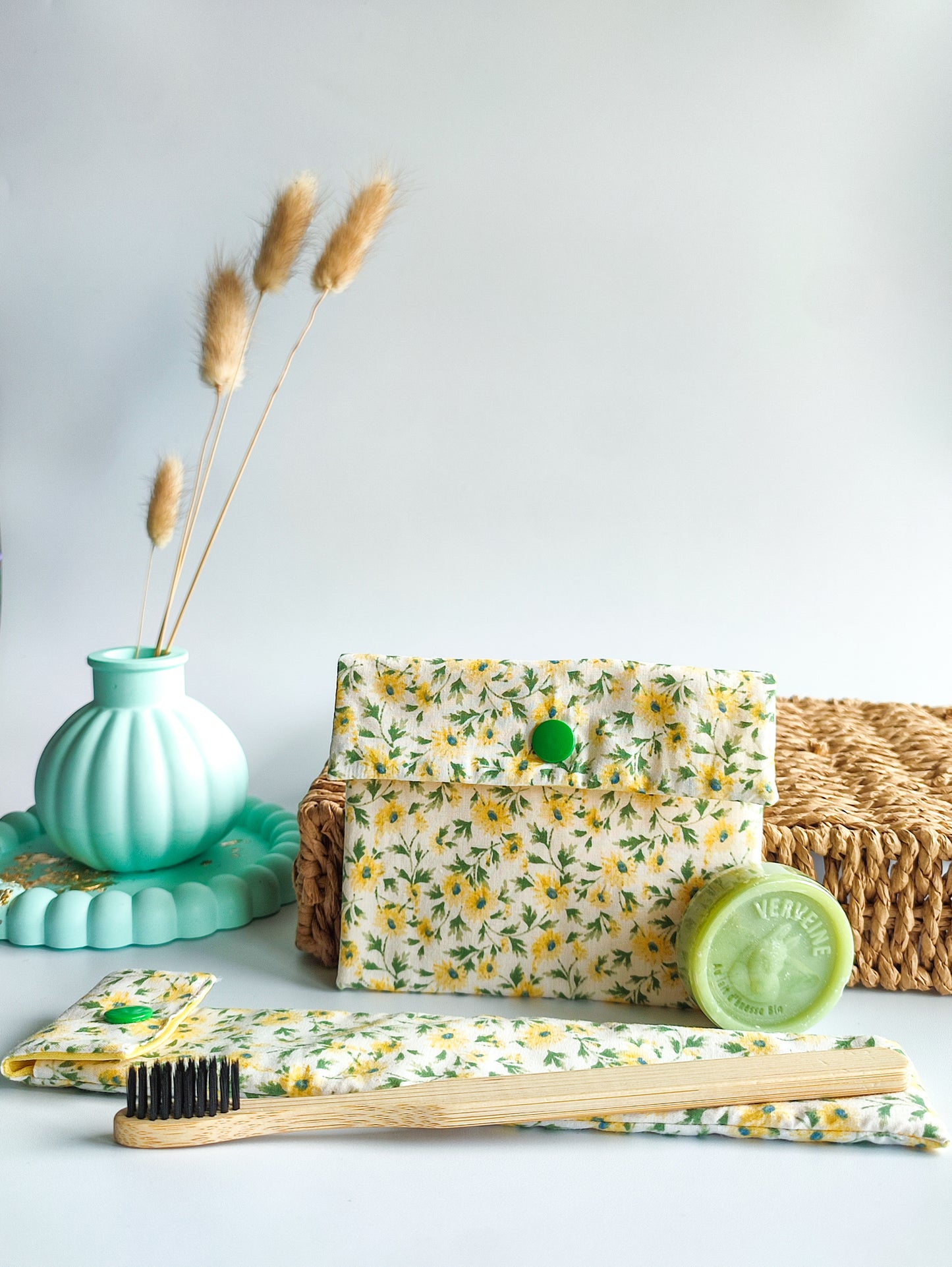 Duo pochette savon +pochette brosse à dents